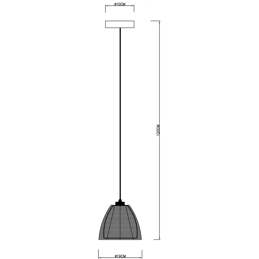 Deko-Light 342025 - Ljuskrona med textilsladd FILO 1xE27/60W/230V diameter 19 cm silver