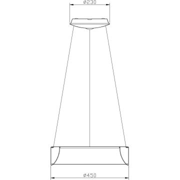 Deko-Light 342122 - LED ljusreglerad ljuskrona på textilsladd SCULPTORIS LED/27W/230V 3000K diameter 45 cm