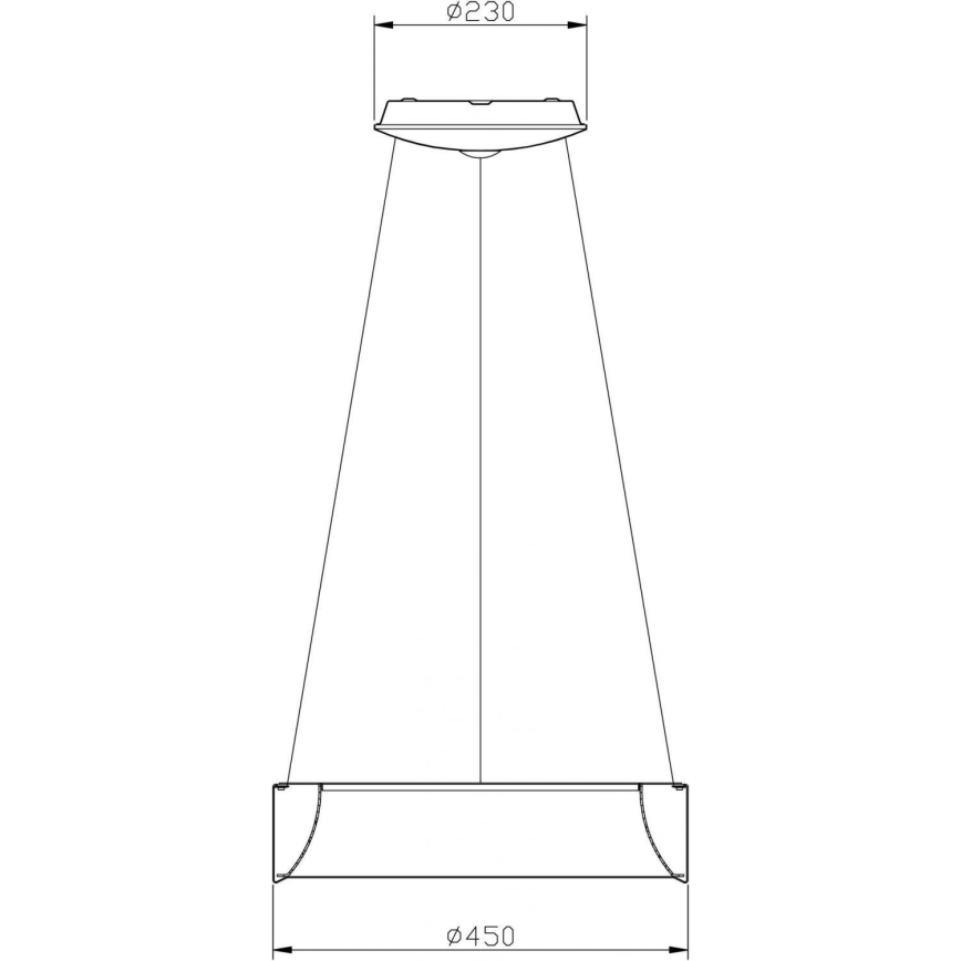 Deko-Light 342122 - LED ljusreglerad ljuskrona på textilsladd SCULPTORIS LED/27W/230V 3000K diameter 45 cm