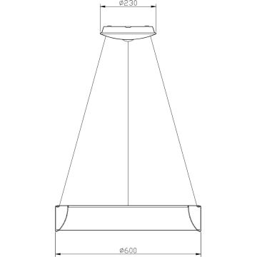 Deko-Light 342125 - LED ljusreglerad ljuskrona på textilsladd SCULPTORIS LED/27W/230V 4000K diameter 60 cm