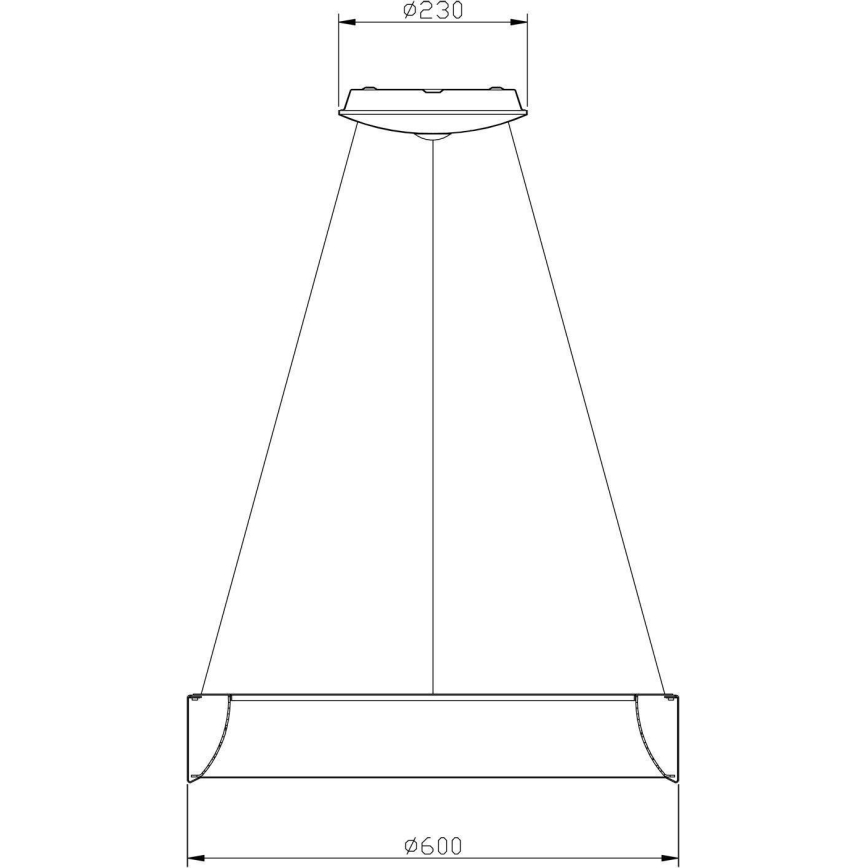 Deko-Light 342125 - LED ljusreglerad ljuskrona på textilsladd SCULPTORIS LED/27W/230V 4000K diameter 60 cm