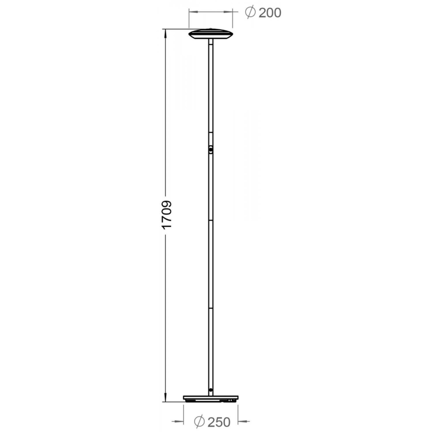 Deko-Light 343028 - LED Dimbar golvlampa BERMUDA LED/18W/230V 3000K svart