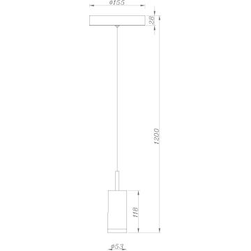 Deko-Light 348037 - LED ljusreglerad ljuskrona på textilsladd DABIH LED/7,2W/230V 3000K vit