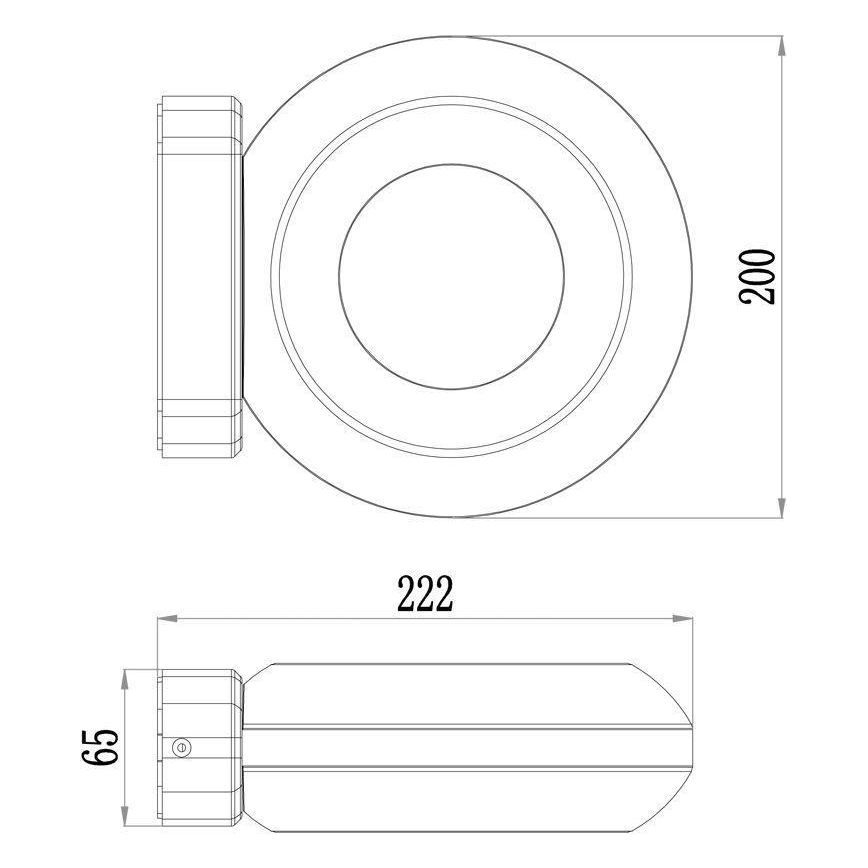 Deko-Light 731081 - LED vägglampa för utomhusbruk MUSCAE LED/13W/230V IP54 antracit