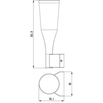 Deko-Light 731083 - LED vägglampa för utomhusbruk BESSMA LED/9,6W/230V IP54 antracit