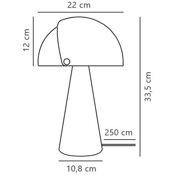 DFTP by Nordlux - Bordslampa ALIGN 1xE27/25W/230V svart