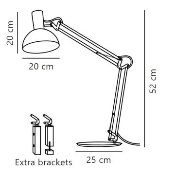 DFTP by Nordlux - Bordslampa ARKI 1xE27/60W/230V svart