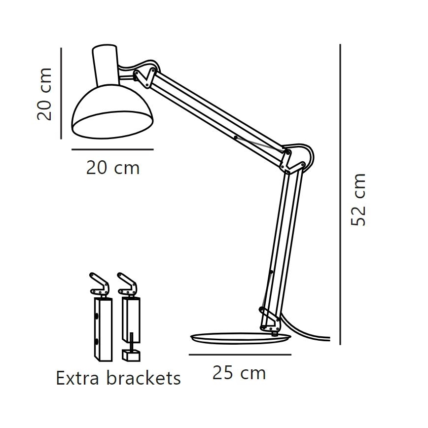 DFTP by Nordlux - Bordslampa ARKI 1xE27/60W/230V svart