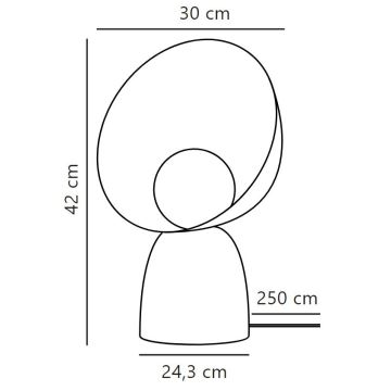 DFTP by Nordlux - Bordslampa HELLO 1xE14/25W/230V grå