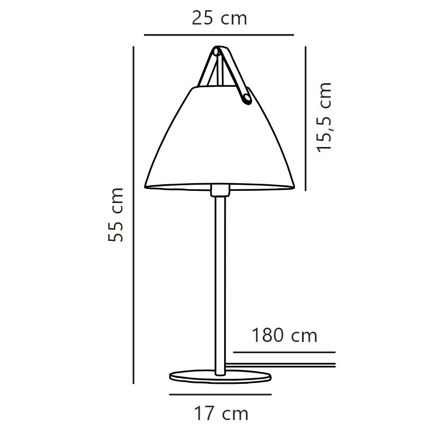 DFTP by Nordlux - Bordslampa STRAP 1xE27/40W/230V svart