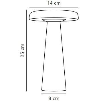 DFTP by Nordlux - LED Dimbar bordslampa för utomhusbruk ARCELLO LED/2,8W/3,7V IP54