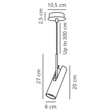 DFTP by Nordlux - Ljuskrona med textilsladd MIB 1xGU10/8W/230V svart