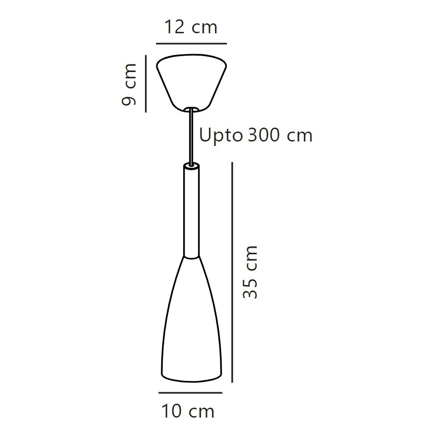 DFTP by Nordlux - Ljuskrona med textilsladd PURE 1xE27/40W/230V diameter 10 cm svart/valnöt