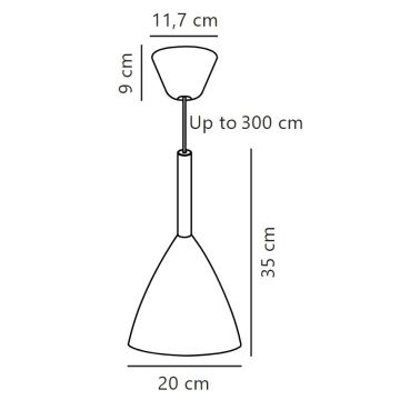 DFTP by Nordlux - Ljuskrona med textilsladd PURE 1xE27/40W/230V diameter 20 cm vit/ask