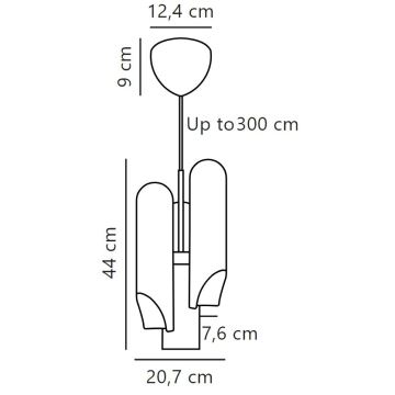 DFTP by Nordlux - Ljuskrona med textilsladd ROCHELLE 3xGU10/15W/230V