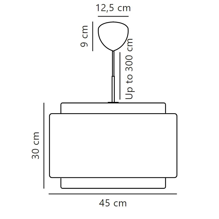 DFTP by Nordlux - Ljuskrona med textilsladd TAKAI 1xE27/25W/230V