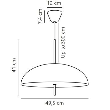 DFTP by Nordlux - Ljuskrona med textilsladd VERSALE 2xE27/15W/230V brun