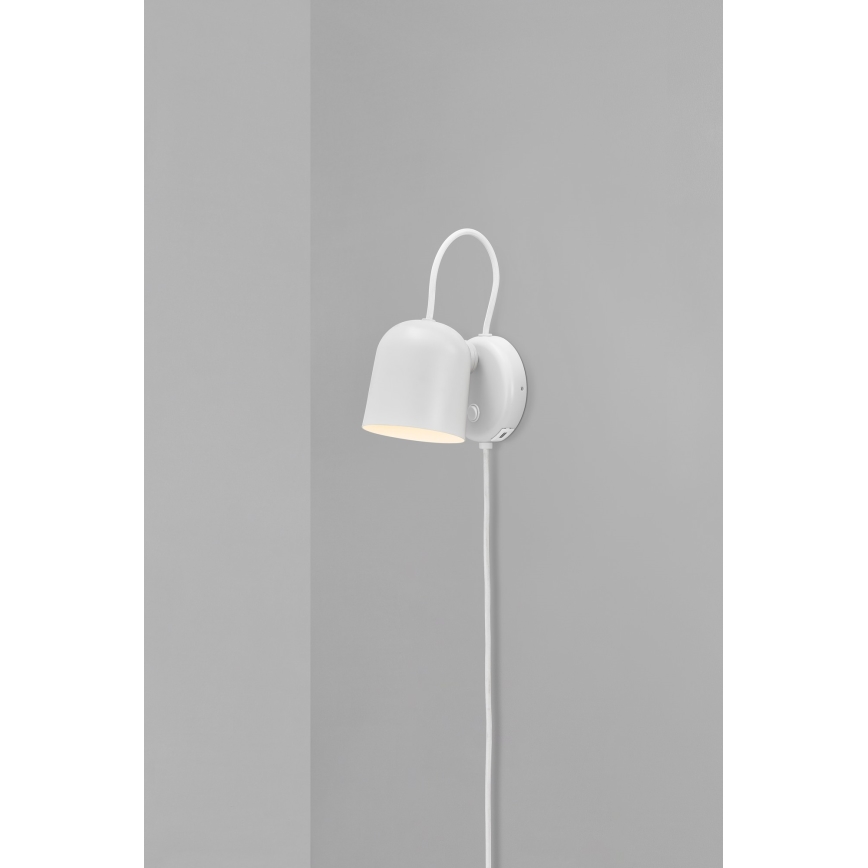 DFTP by Nordlux - Väggspotlight med USB port ANGLE 1xGU10/25W/230V vit