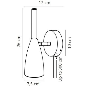 DFTP by Nordlux - Väggspotlight PURE 1xGU10/8W/230V grå