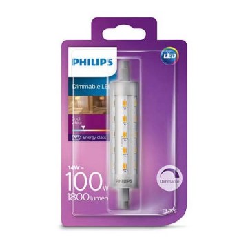 Dimbar LED glödlampa R7s/14W/230V - Philips 118mm