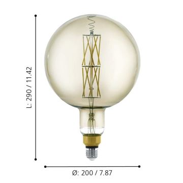 Dimbar LED-lampa VINTAGE E27/8W/230V 3000K - Eglo 11845
