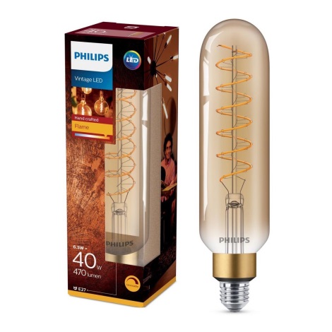 Dimbar LED-lampa VINTAGE Philips T65 E27/6,5W/230V 2000K