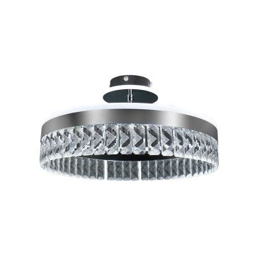 LED Ljusreglerad kristall fäst ljuskrona LED/75W/230V 3000-6500K krom + fjärrkontroll