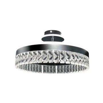 LED Ljusreglerad kristall fäst ljuskrona LED/75W/230V 3000-6500K krom + fjärrkontroll