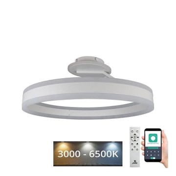 Dimbar LED ytmonterad ljuskrona LED/86W/230V 3000-6500K vit + fjärrkontroll