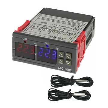 Dubbel digital termostat 3W/230V