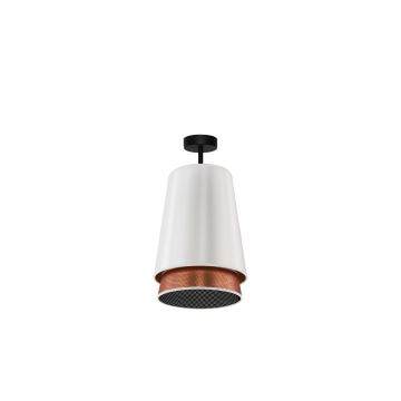 Duolla - Fäst ljuskrona BELL SHINY 1xE27/15W/230V vit/koppar