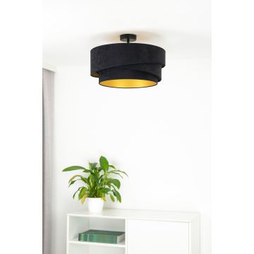 Duolla - Fäst ljuskrona KOBO 1xE27/15W/230V diameter 45 cm svart