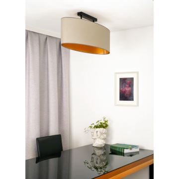 Duolla - Fäst ljuskrona OVAL VEGAN 2xE27/15W/230V beige