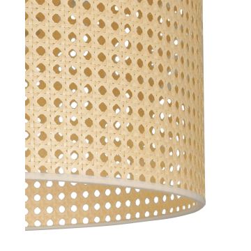 Duolla - Fäst ljuskrona ROLLER RATTAN 1xE27/15W/230V beige