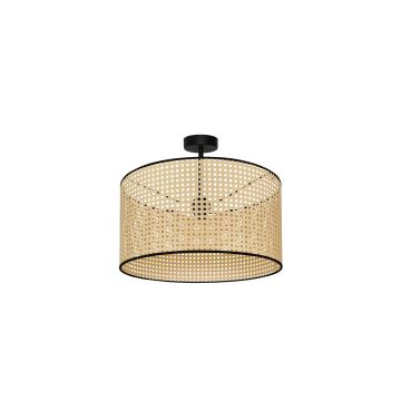 Duolla - Fäst ljuskrona ROLLER RATTAN 1xE27/15W/230V beige/svart