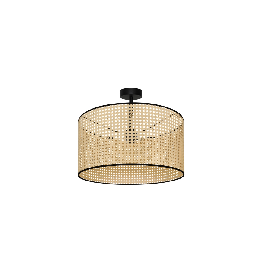 Duolla - Fäst ljuskrona ROLLER RATTAN 1xE27/15W/230V beige/svart