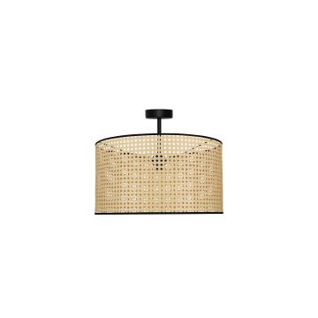 Duolla - Fäst ljuskrona ROLLER RATTAN 1xE27/15W/230V beige/svart