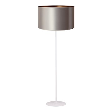 Duolla - Golvlampa CANNES 1xE27/15W/230V 45 cm silver/koppar/vit