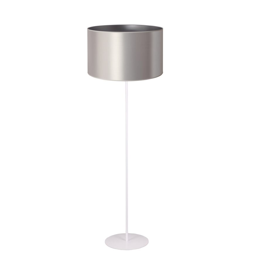 Duolla - Golvlampa CANNES 1xE27/15W/230V 45 cm silver/vit