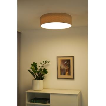 Duolla - LED taklampa CORTINA LED/26W/230V diameter 30 cm 4000K beige