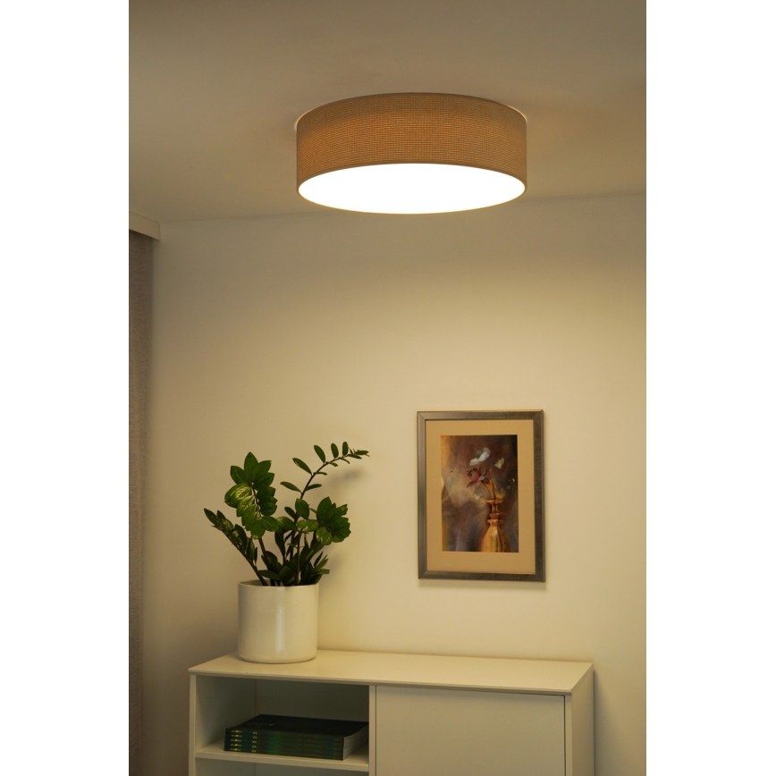 Duolla - LED taklampa CORTINA LED/26W/230V diameter 30 cm 4000K beige