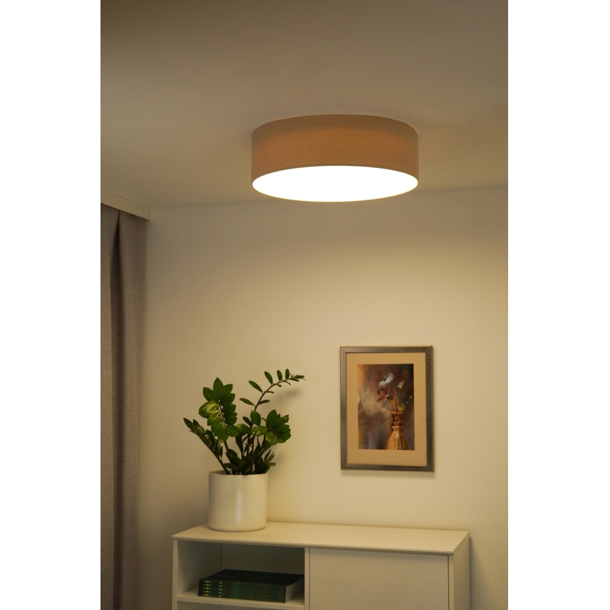 Duolla - LED taklampa CORTINA LED/26W/230V diameter 30 cm 4000K beige