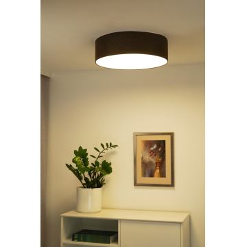 Duolla - LED taklampa CORTINA LED/26W/230V diameter 30 cm 4000K brun