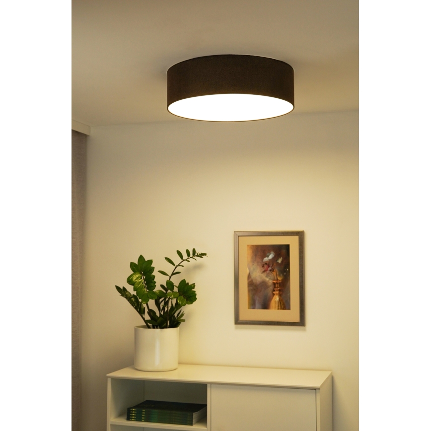 Duolla - LED taklampa CORTINA LED/26W/230V diameter 30 cm 4000K brun