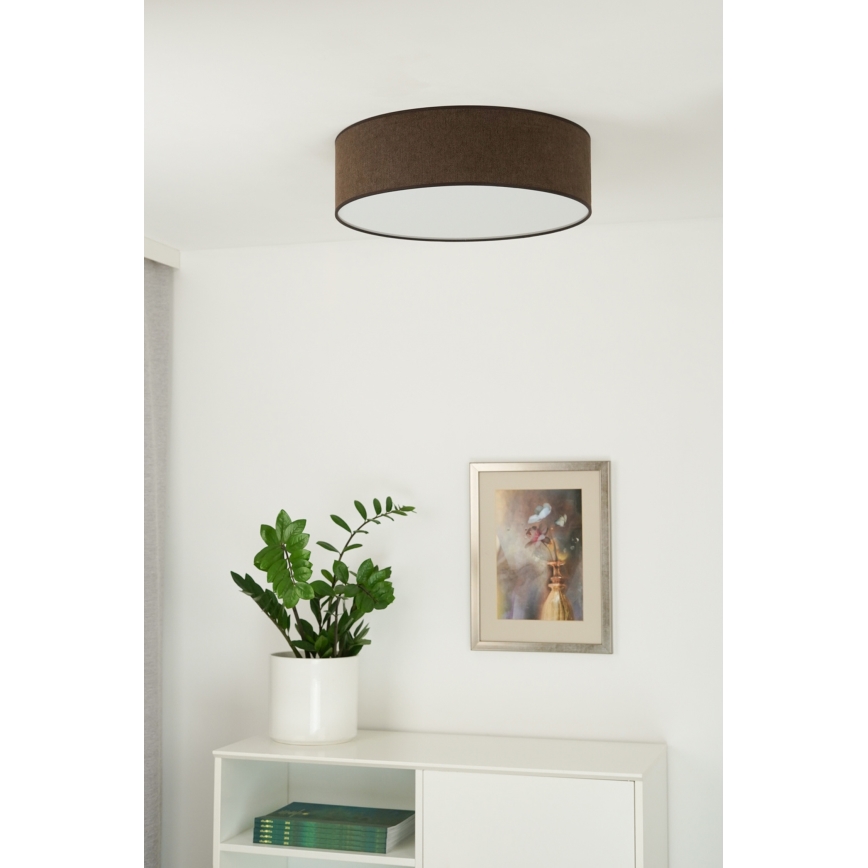 Duolla - LED taklampa CORTINA LED/26W/230V diameter 30 cm 4000K brun