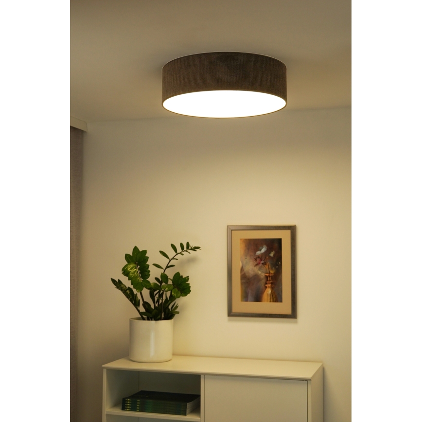 Duolla - LED taklampa CORTINA LED/26W/230V diameter 30 cm 4000K brun