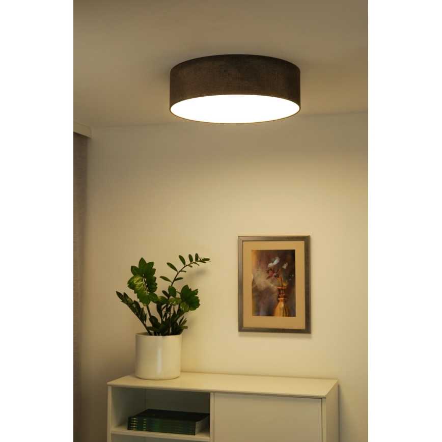 Duolla - LED taklampa CORTINA LED/26W/230V diameter 45 cm 4000K brun