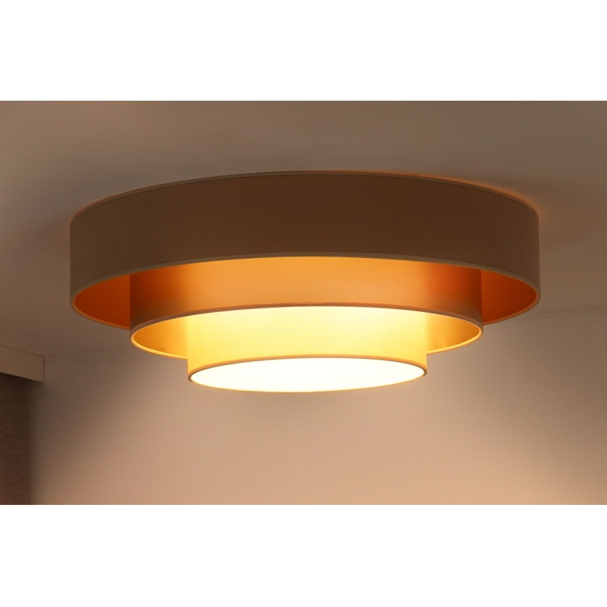 Duolla - LED taklampa LUNETA LED/26W/230V diameter 60 cm 4000K beige/guld/grädde