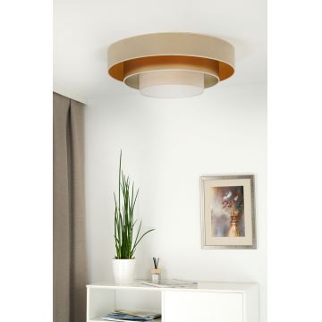 Duolla - LED taklampa LUNETA LED/26W/230V diameter 60 cm 4000K beige/guld/grädde