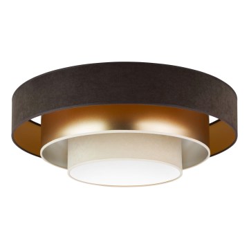 Duolla - LED taklampa LUNETA LED/26W/230V diameter 60 cm 4000K brun/guld/grädde